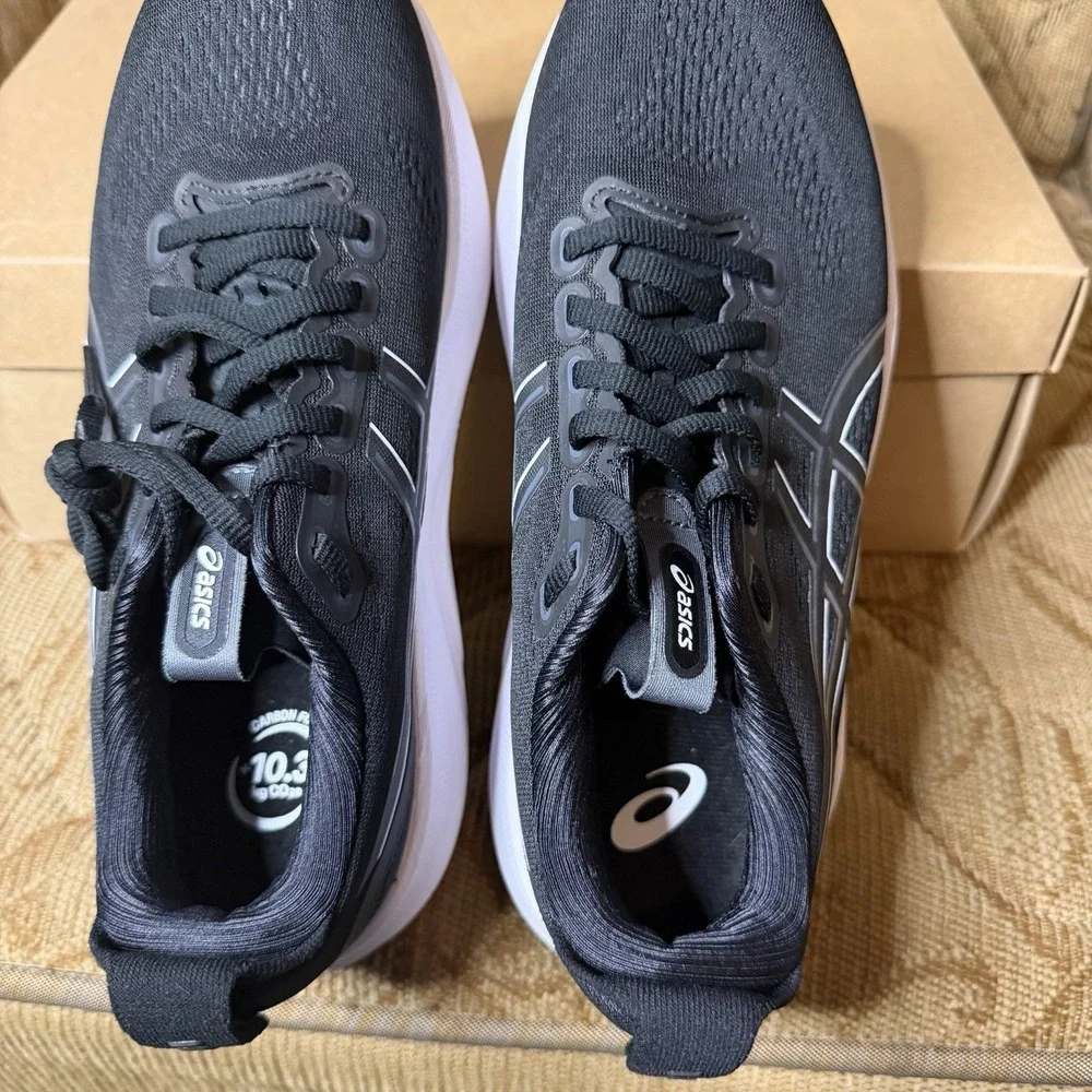 Asics Gel-Kayano 32 Running Shoes In Black & White Women's Size 8 W 1012B839 - Picture 7 of 8